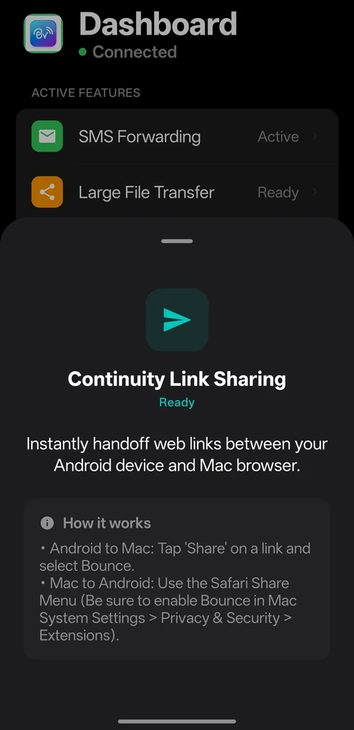 Continuity Link Sharing